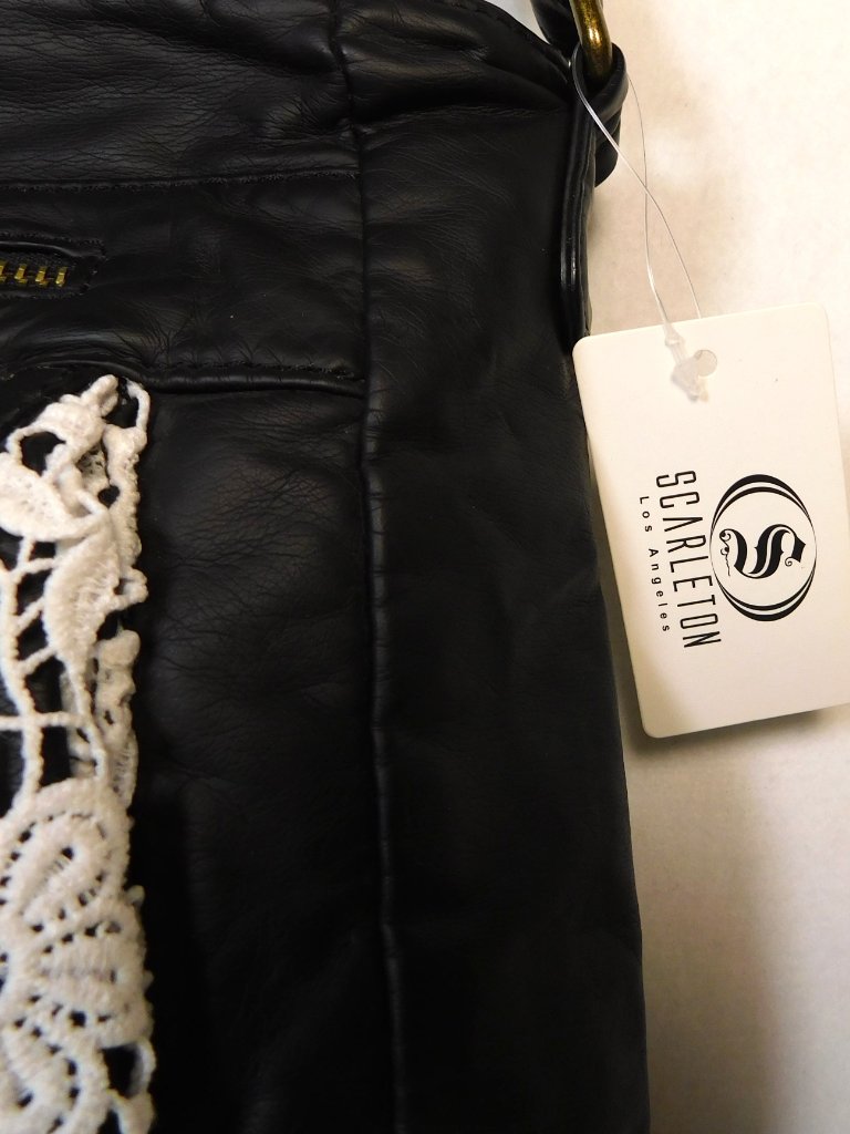 Scarleton Los Angeles Black /White Lace Crossbody Bag Black H174001 New With Tag — image 3 of 8